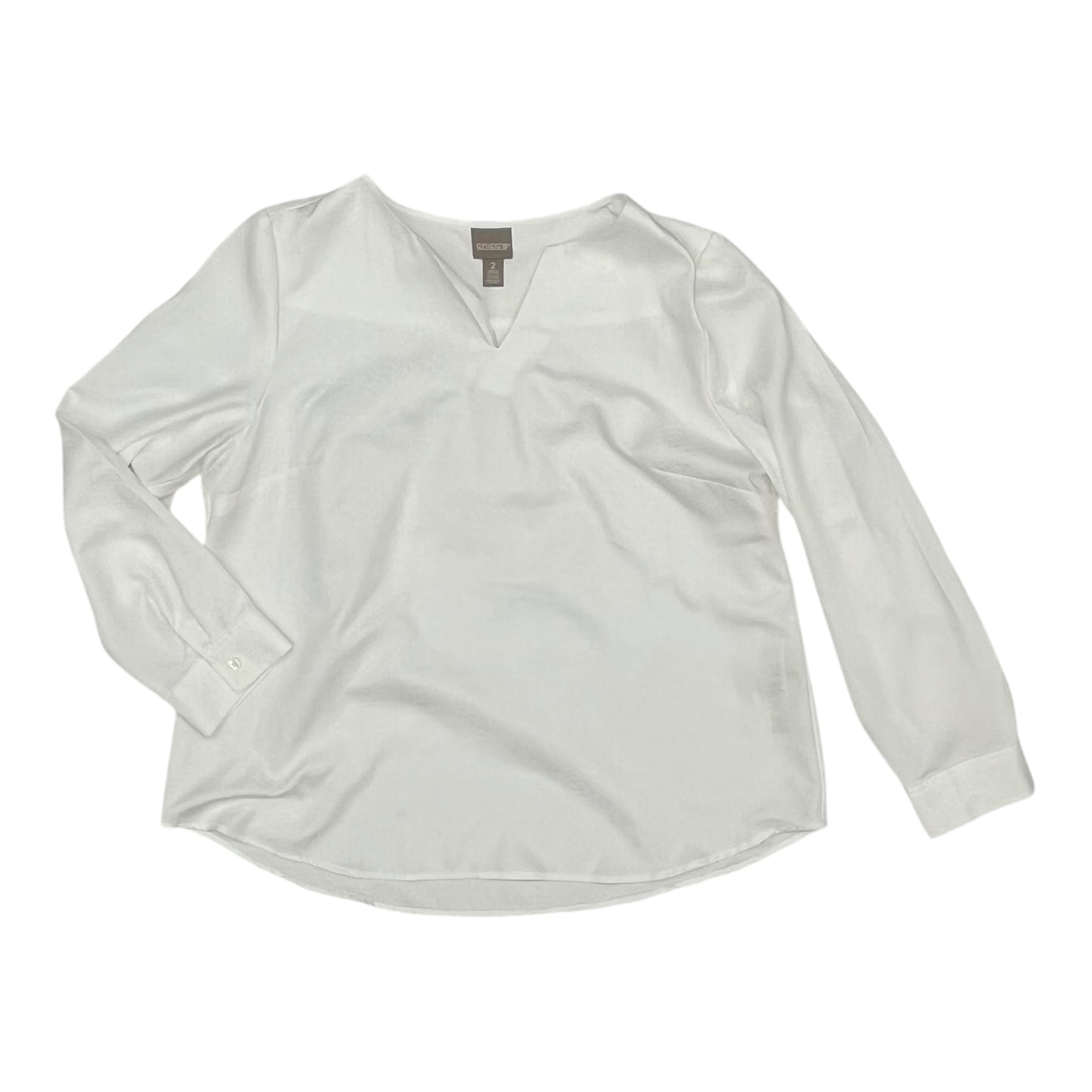 Blouse Ls By Chicos In White, Size:L