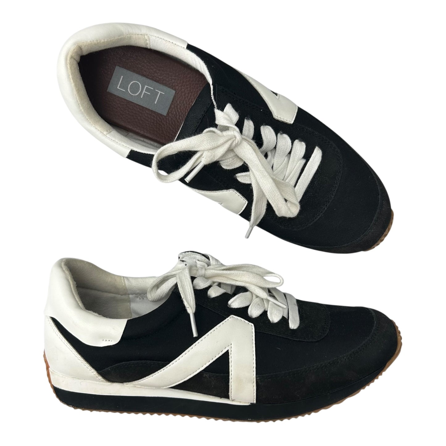 Shoes Sneakers By Loft In Black & White, Size:7.5
