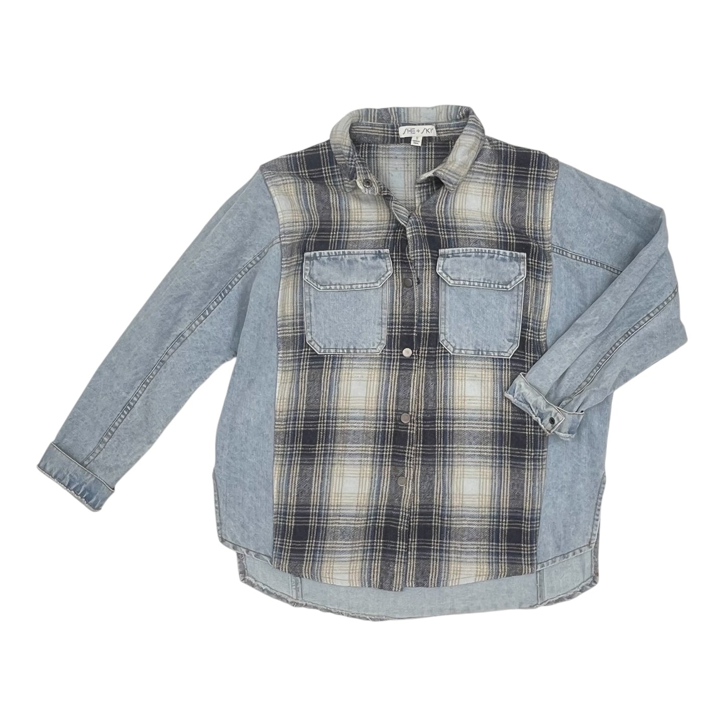 Jacket Denim By She + Sky In Blue, Size:S