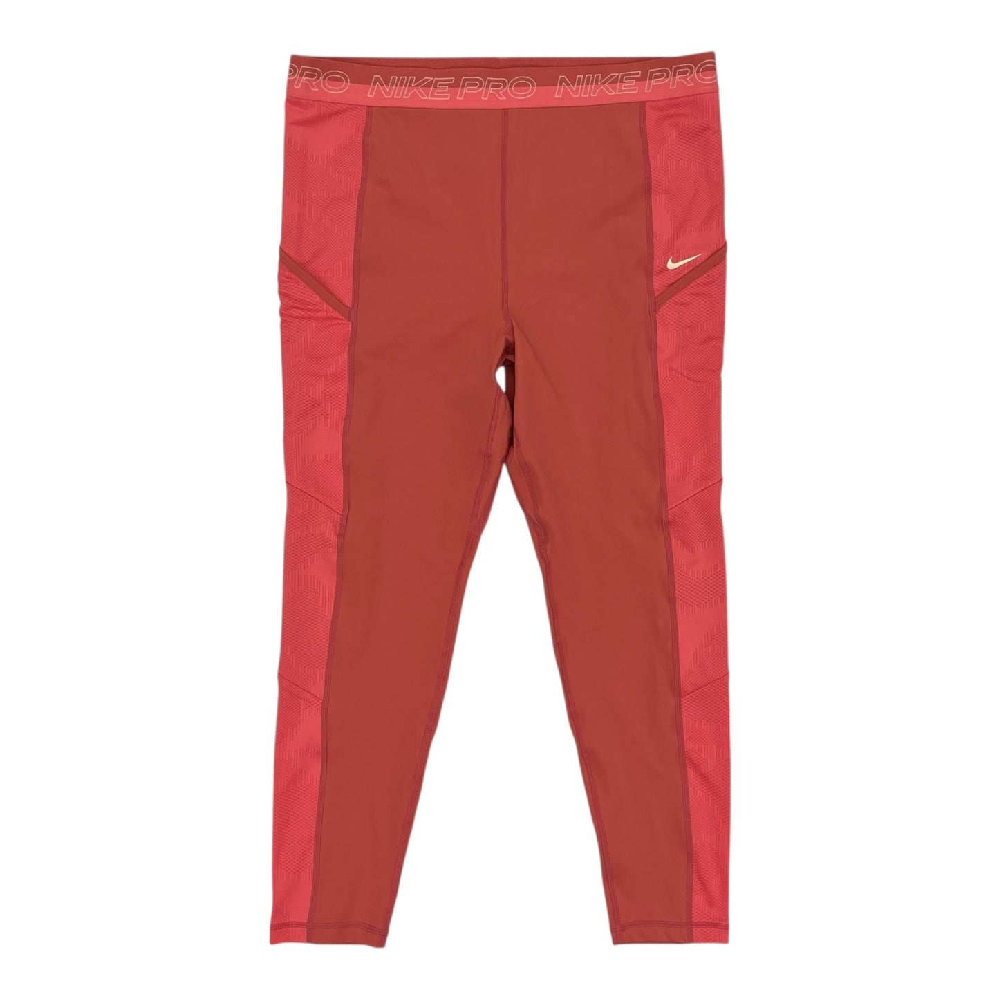 Athletic Leggings By Nike In Coral, Size:Xl