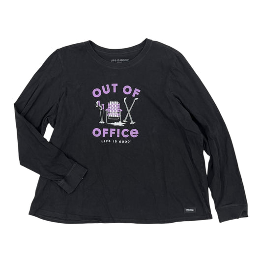 Top Ls Basic By Life Is Good In Grey, Size:Xxl