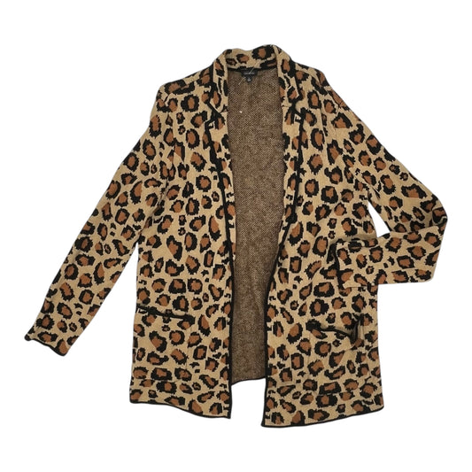 Sweater Cardigan By Talbots In Animal Print, Size:L