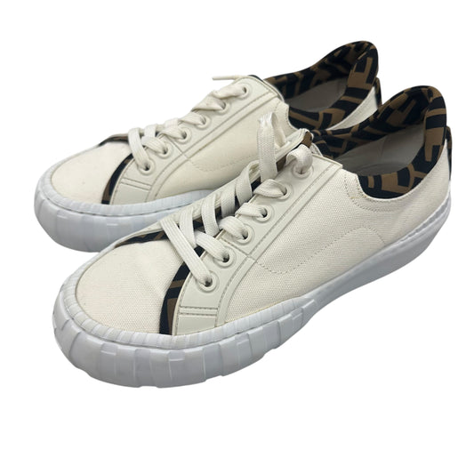 Shoes Luxury Designer By Fendi In White, Size:7.5