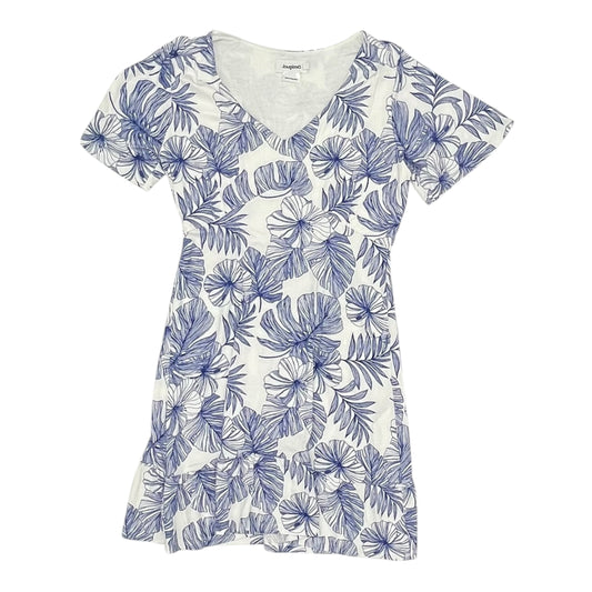 Dress Casual Short By Desigual In Blue & White, Size:L