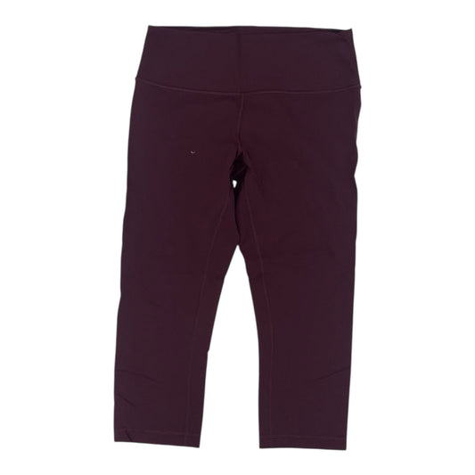 ATHLETIC LEGGINGS CAPRIS by LULULEMON in MAROON, Size:12