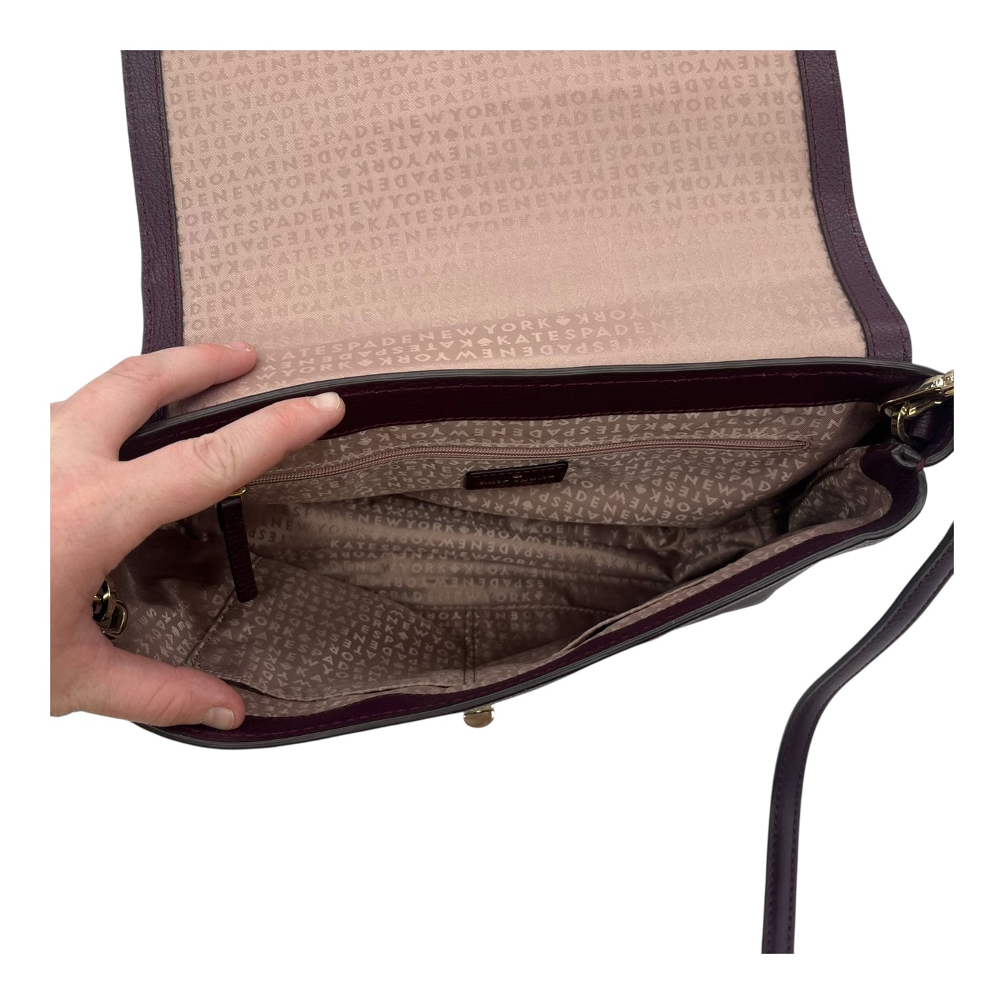 Handbag Designer By Kate Spade In Maroon, Size:Medium