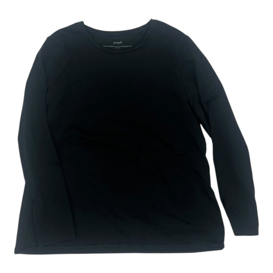 Blouse Ls By J. Jill In Black, Size:Xlp