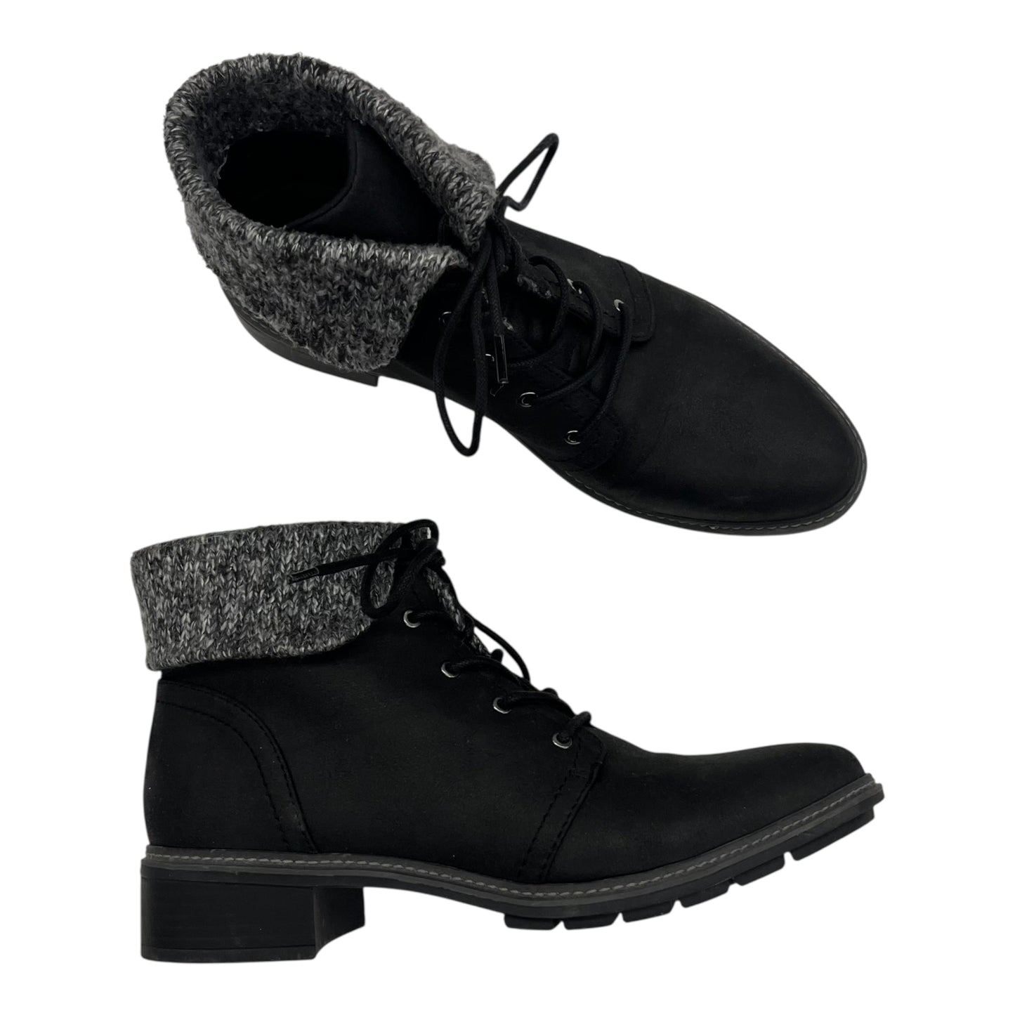 Boots Ankle Heels By Clothes Mentor In Black, Size:10