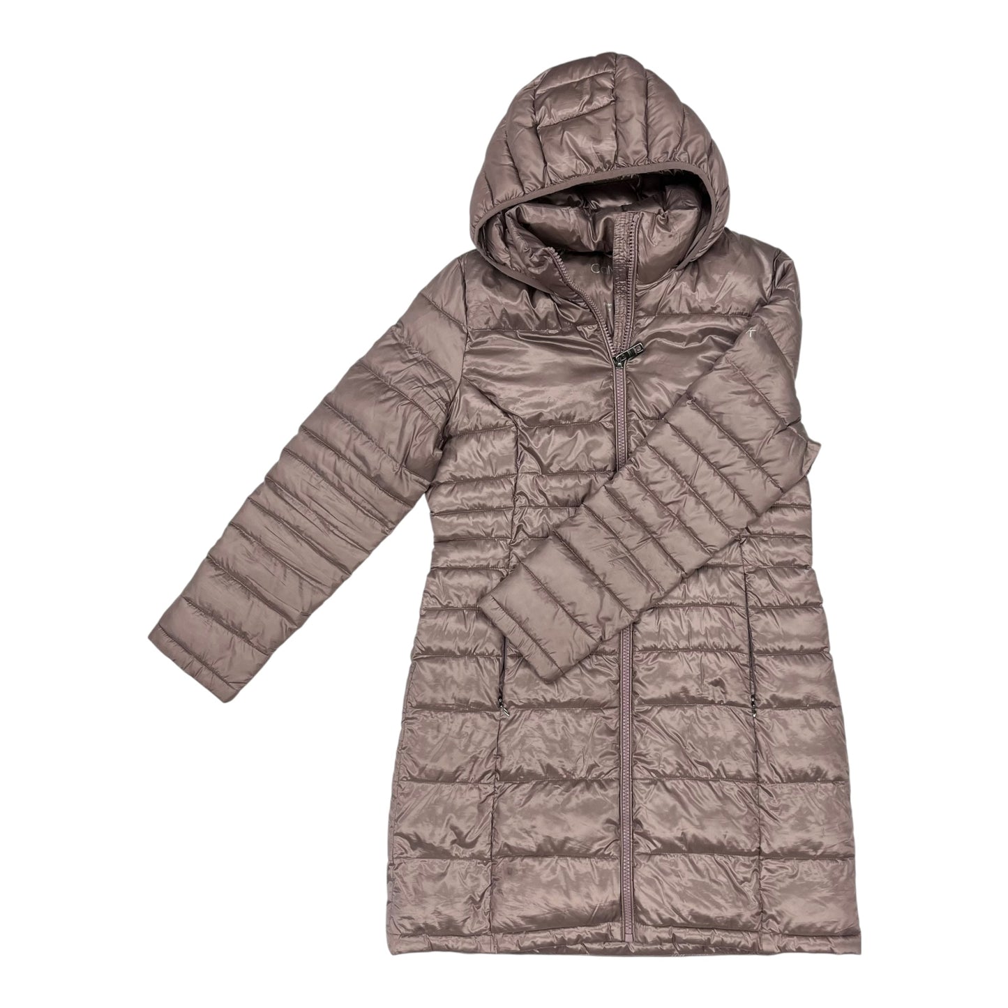 Coat Puffer & Quilted By Calvin Klein In Mauve, Size:L