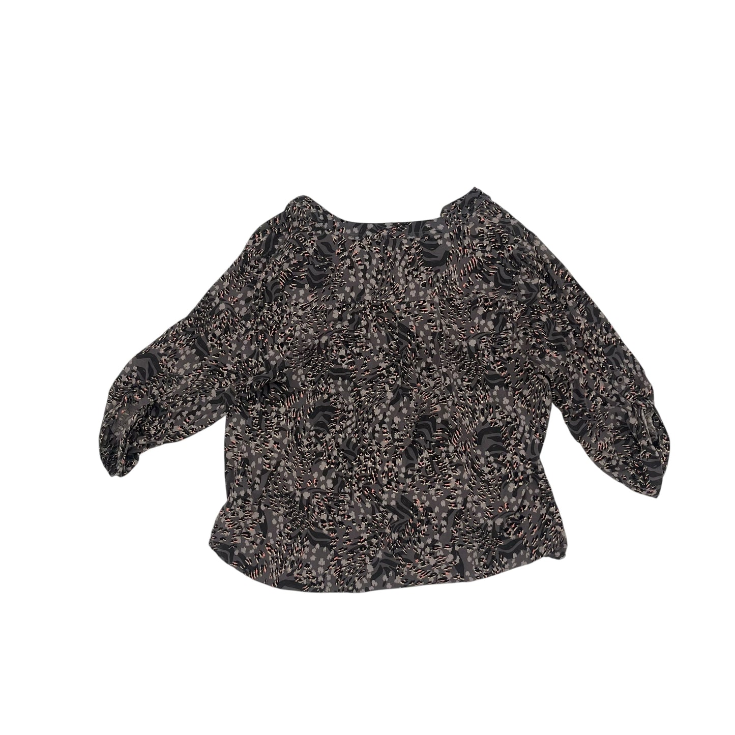 Blouse 3/4 Sleeve By Torrid In Grey, Size:Xs