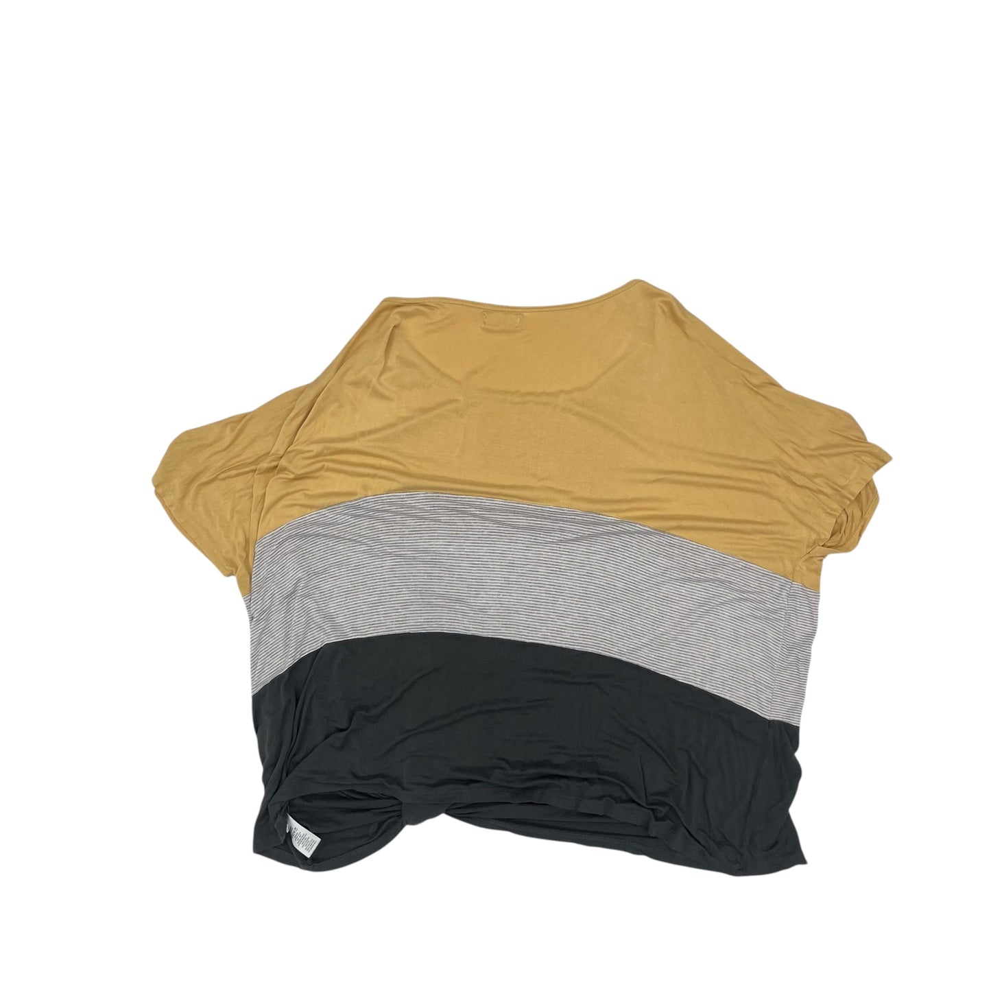 Top Ss By Maurices In Grey & Yellow, Size:4X