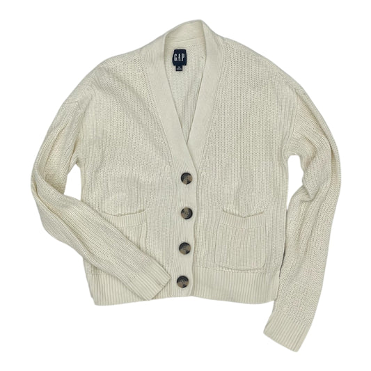 Sweater Cardigan By Gap In Tan, Size:M