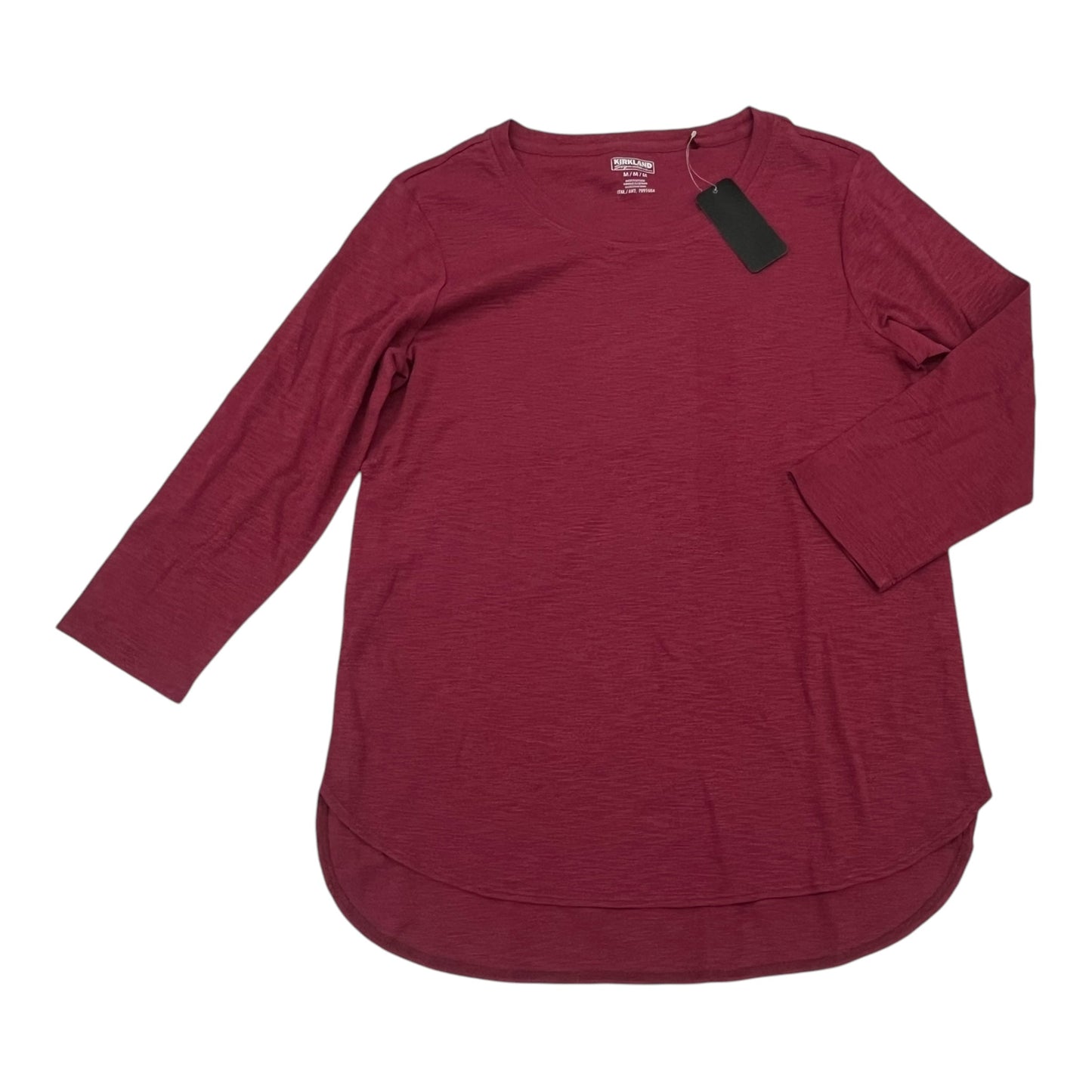 Top 3/4 Sleeve By Kirkland In Red, Size:M
