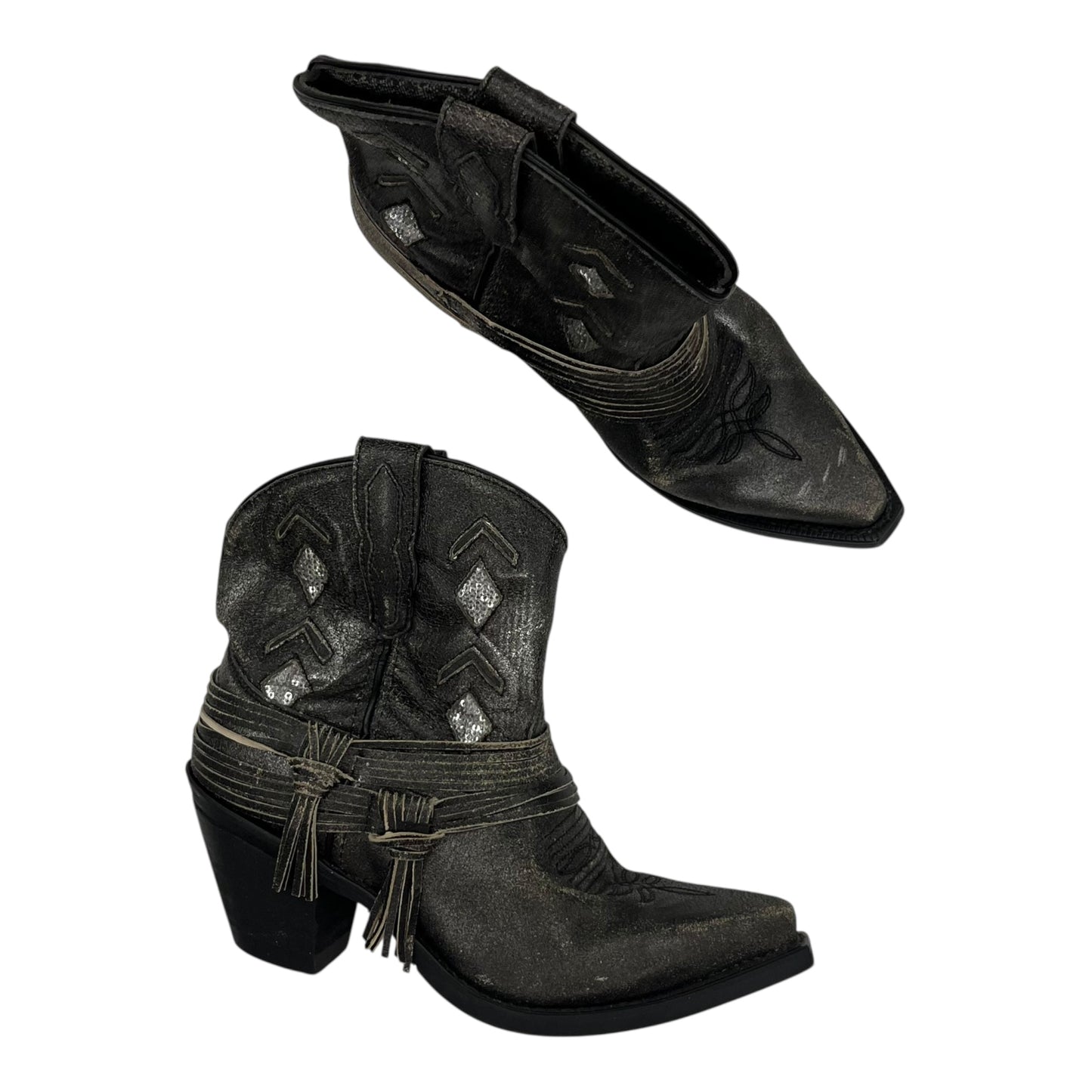 BOOTS LEATHER by  CMB In GREY, Size: 7