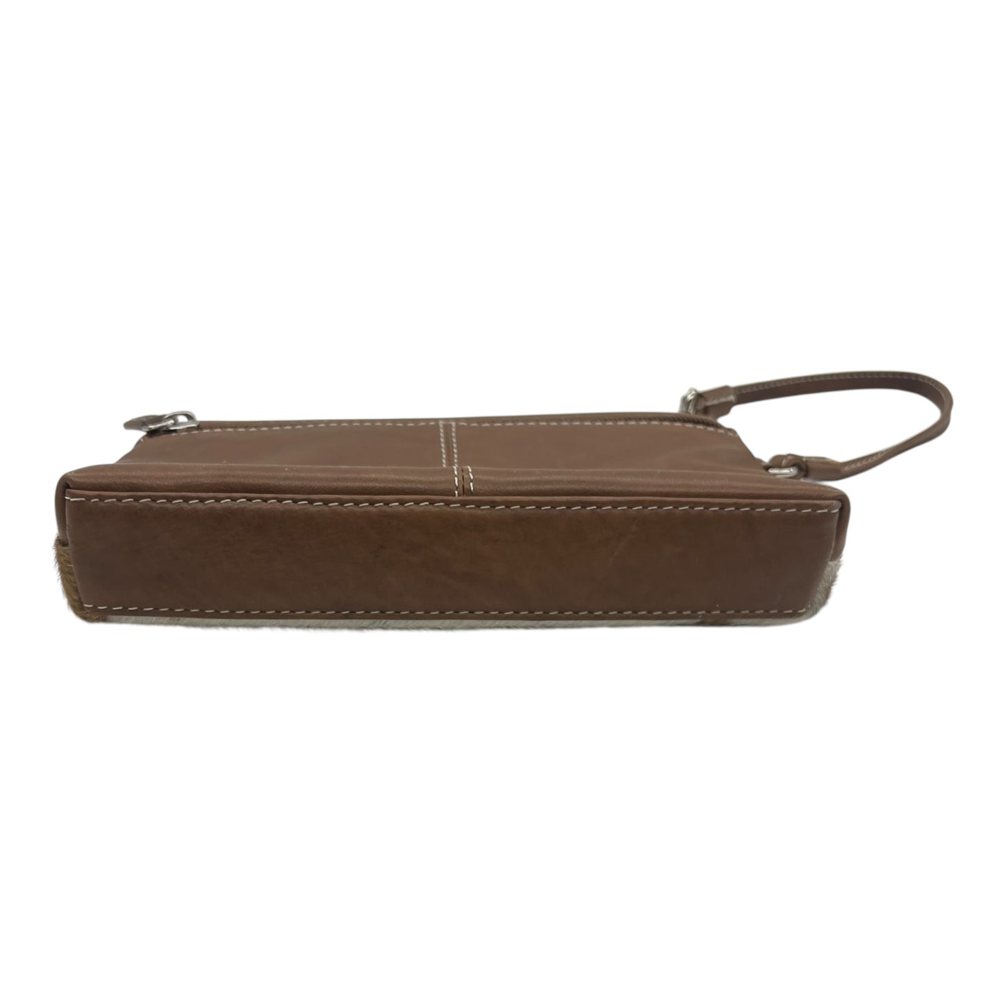 Wristlet Leather By Clothes Mentor In Brown, Size:Medium