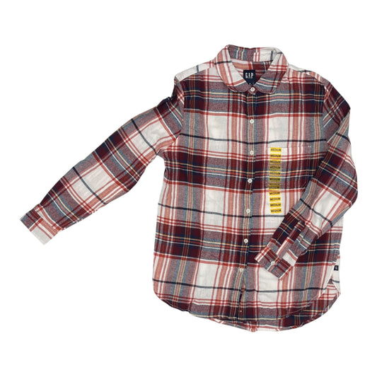 Top Ls By Gap In Plaid Pattern, Size:M