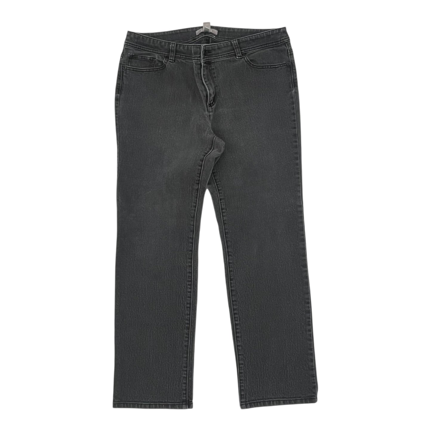 Jeans Straight By Chicos In Black Denim, Size:12