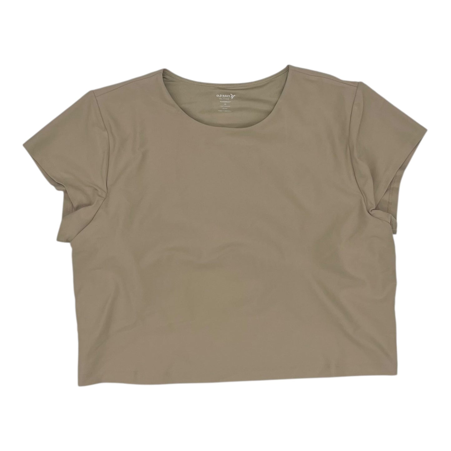 ATHLETIC TOP SS by OLD NAVY in TAN, Size:2X