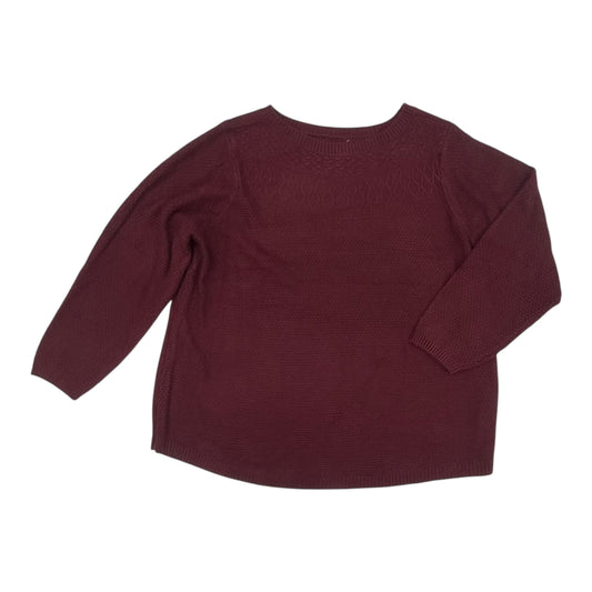 Sweater By Croft And Barrow In Maroon, Size:3X