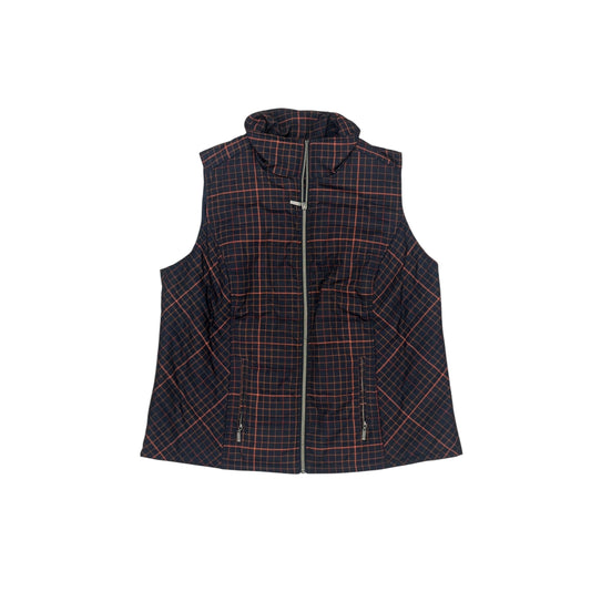 Vest Puffer & Quilted By Cj Banks In Blue & Orange, Size:1X