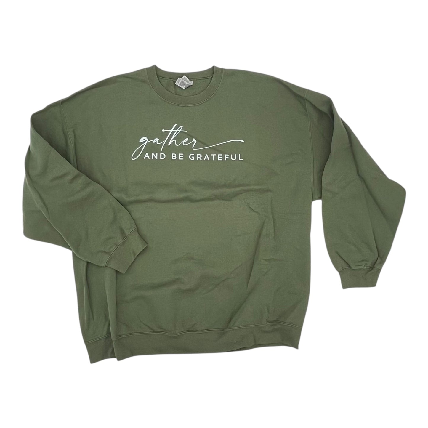 Sweatshirt Crewneck By Gildan In Green, Size:2X