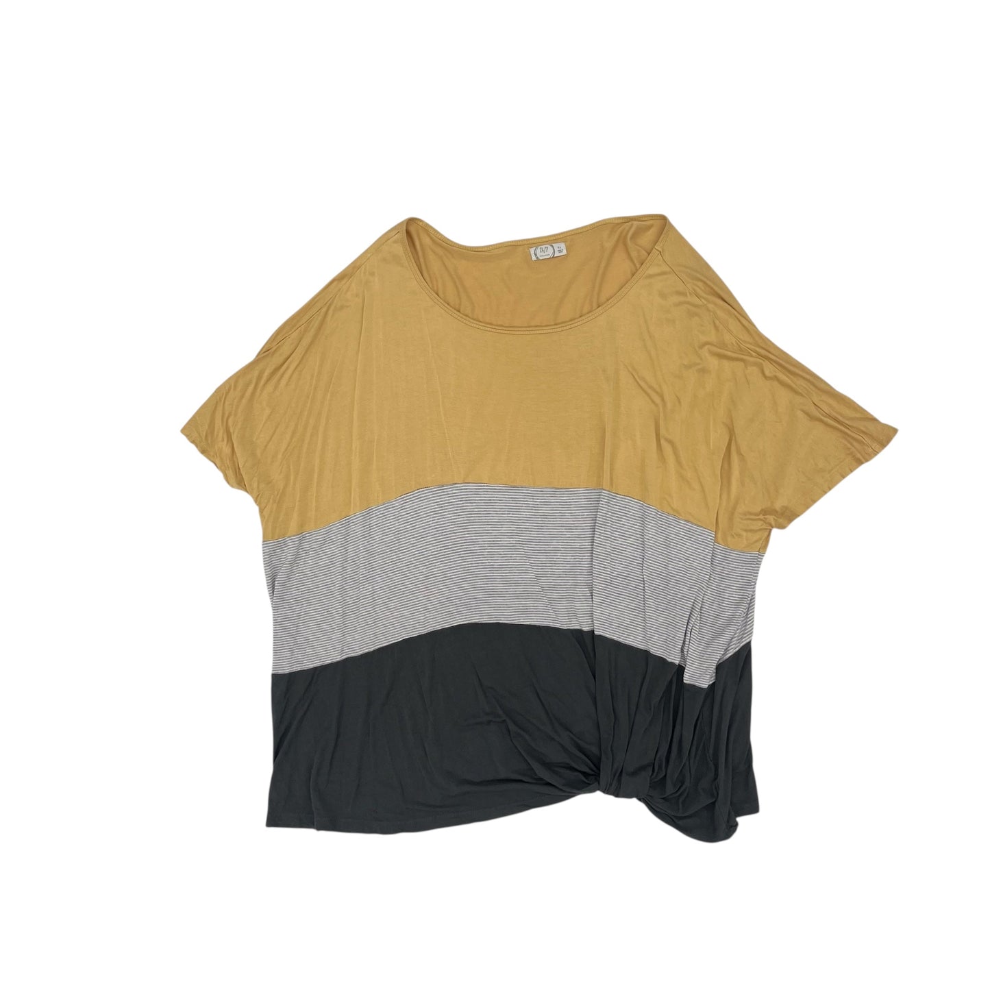Top Ss By Maurices In Grey & Yellow, Size:4X