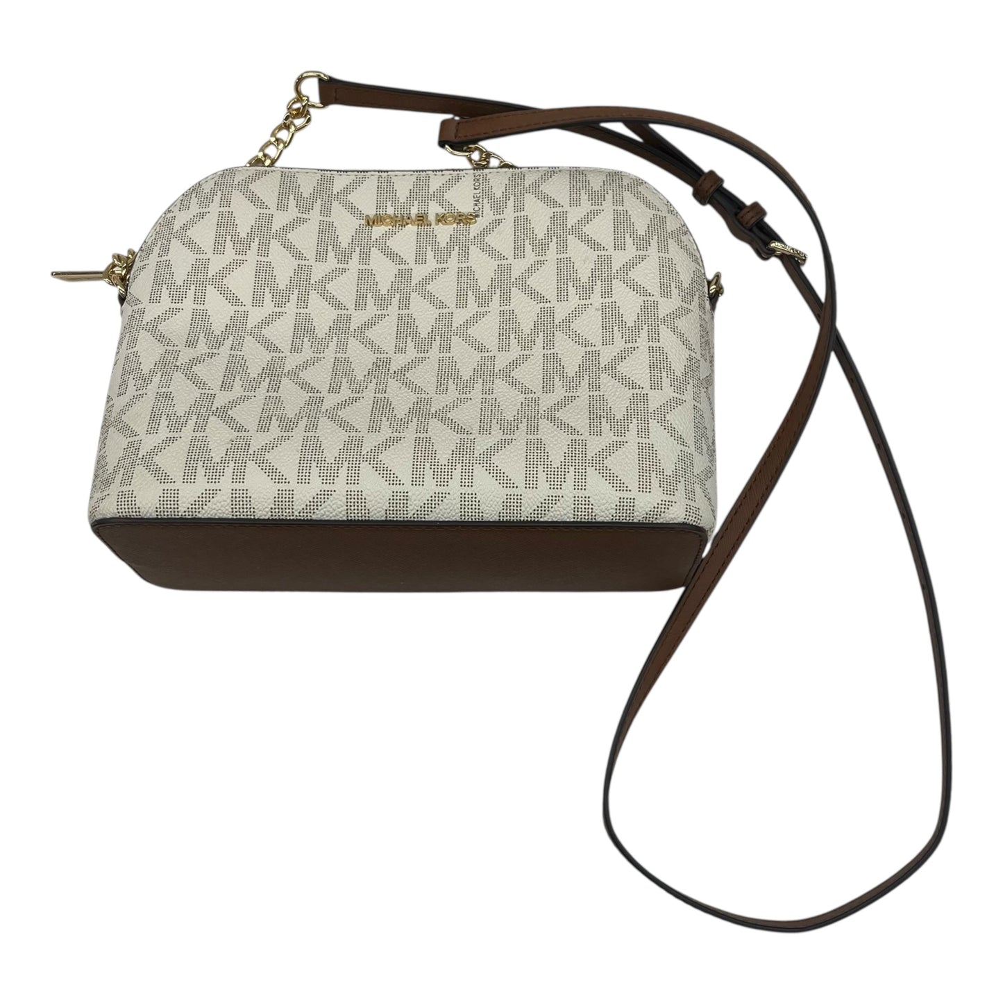 Crossbody Designer By Michael Kors In Cream, Size:Medium