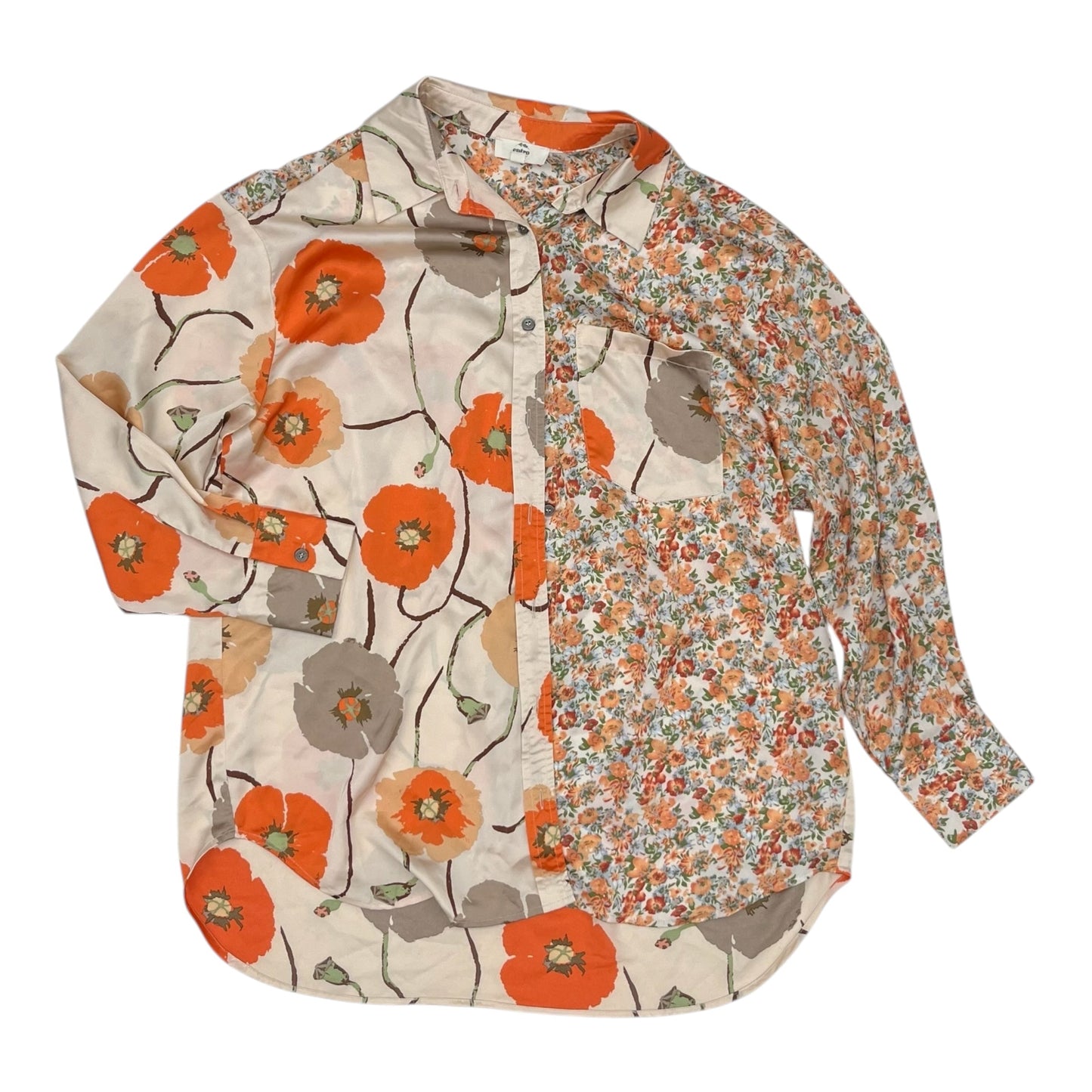 Blouse Ls By Entro In Floral Print, Size:S