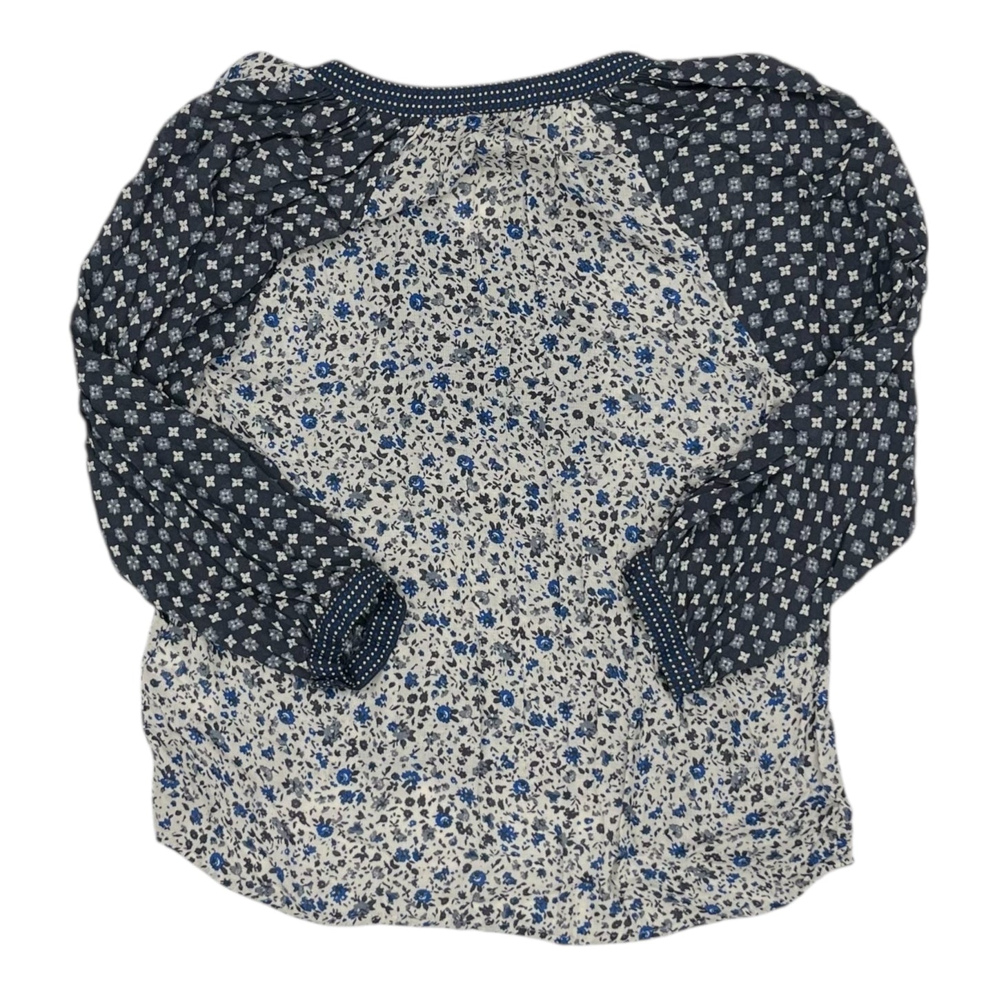 Blouse 3/4 Sleeve By Lucky Brand In Floral Print, Size:M