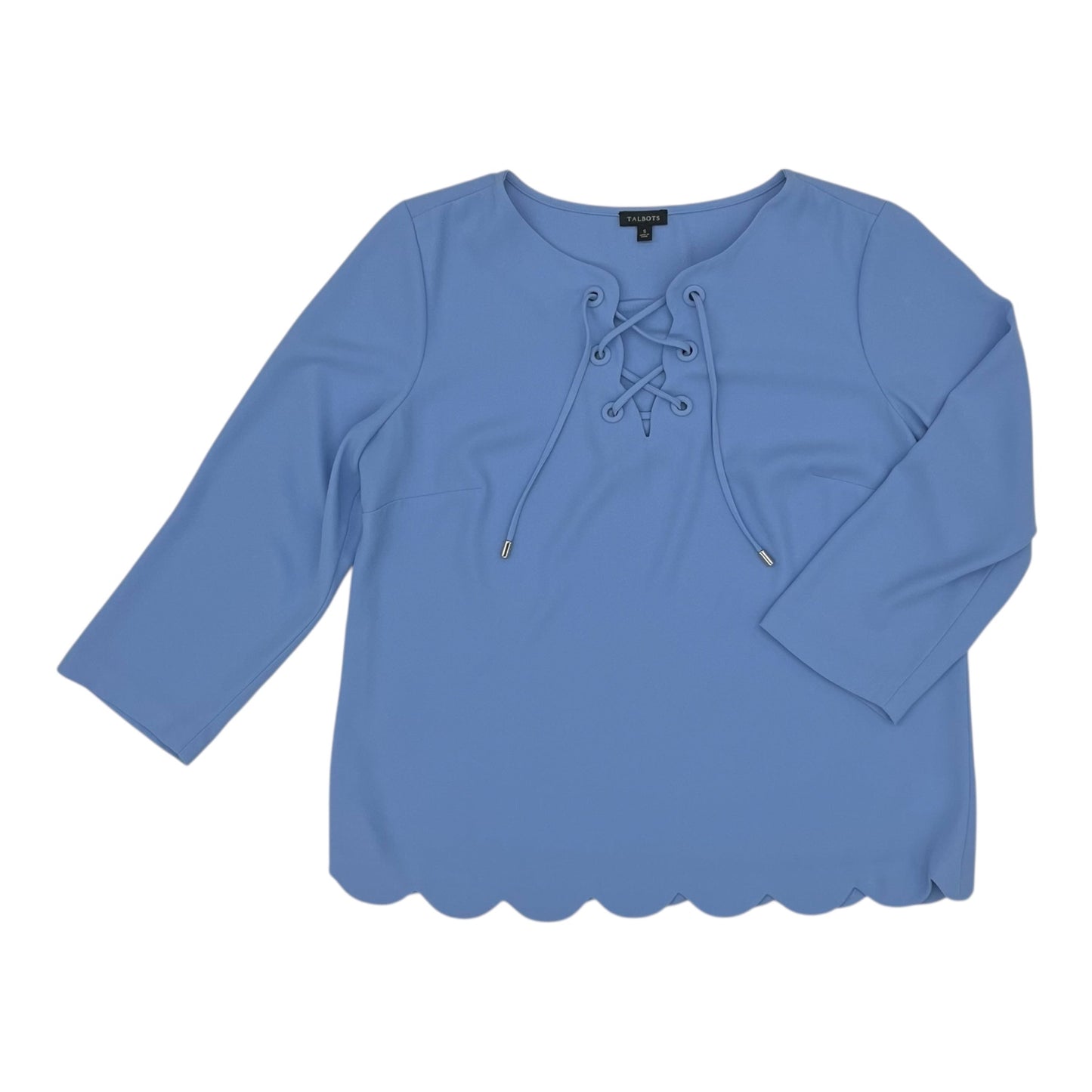 Blouse Ls By Talbots In Blue, Size:S