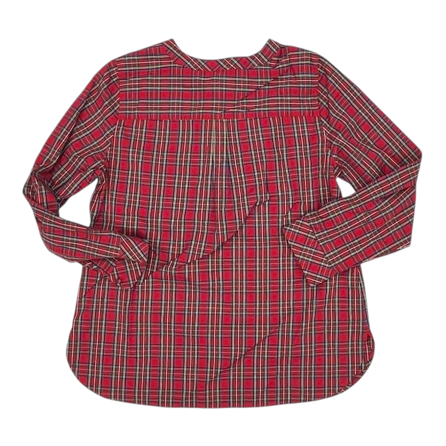 Blouse 3/4 Sleeve By Talbots In Red, Size:L