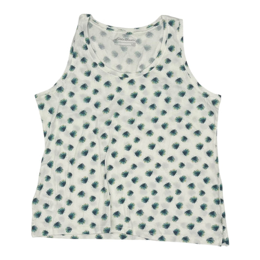 Top ss By Eddie Bauer In Green & White, Size:Xl