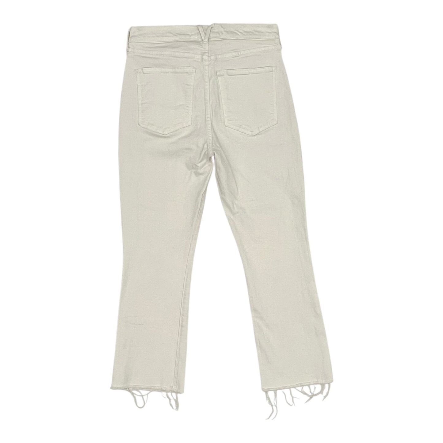 Jeans Cropped By Veronica Beard In White Denim, Size:12