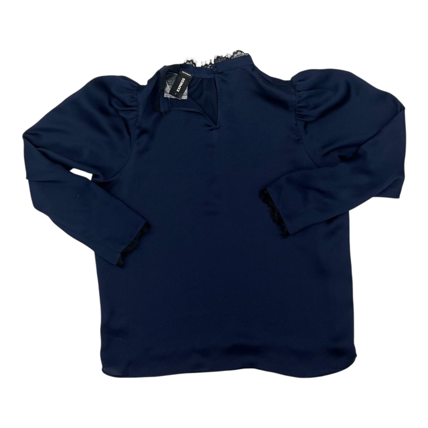 BLOUSE LS by EXPRESS In BLUE, Size: L