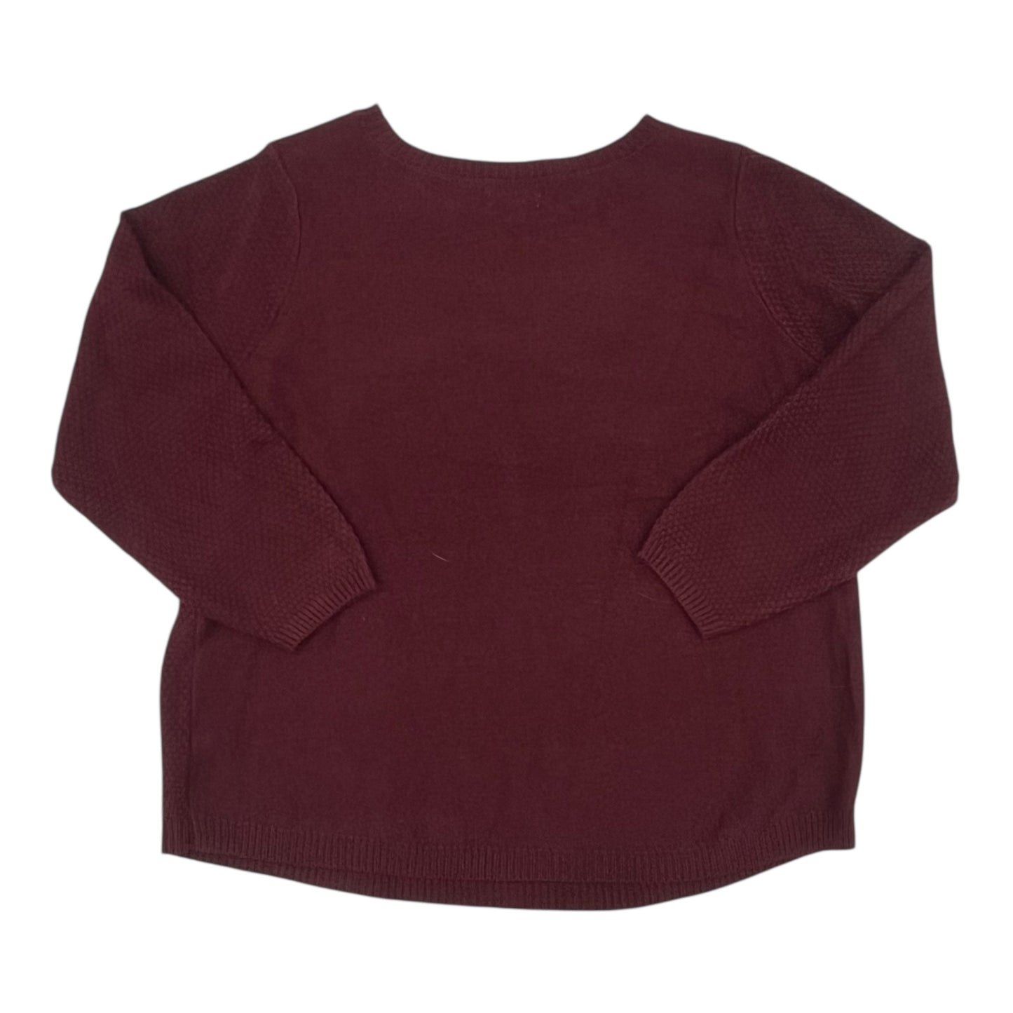 Sweater By Croft And Barrow In Maroon, Size:3X
