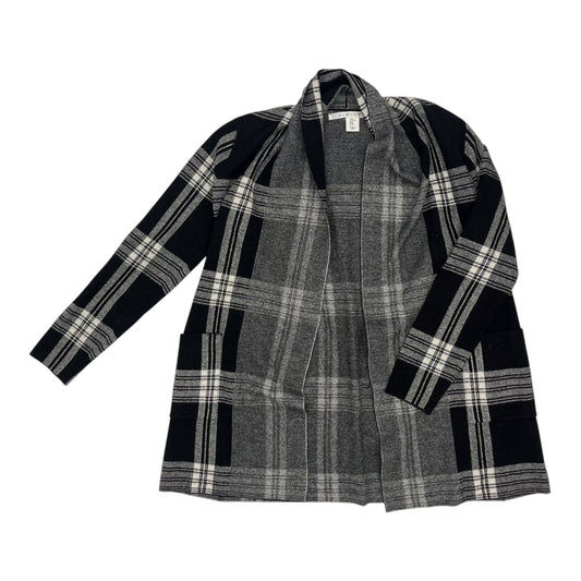 Sweater Cardigan By Max Studio In Plaid Pattern, Size:M