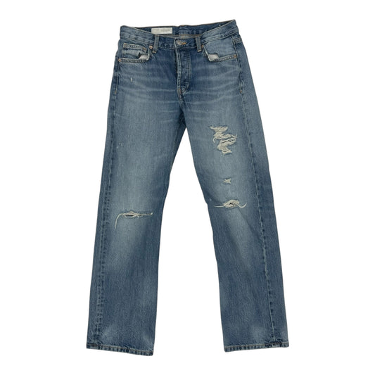 Jeans Straight By Zara In Blue Denim, Size:2