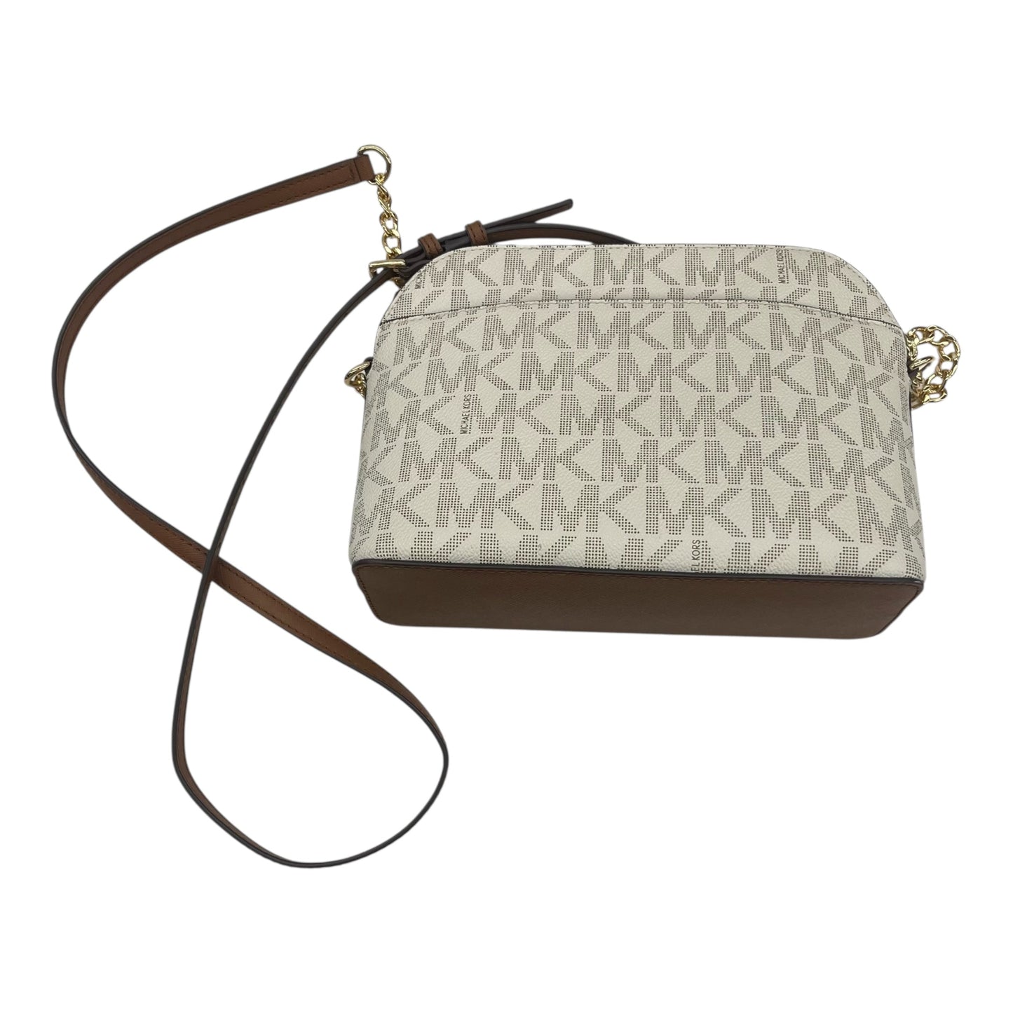 Crossbody Designer By Michael Kors In Cream, Size:Medium