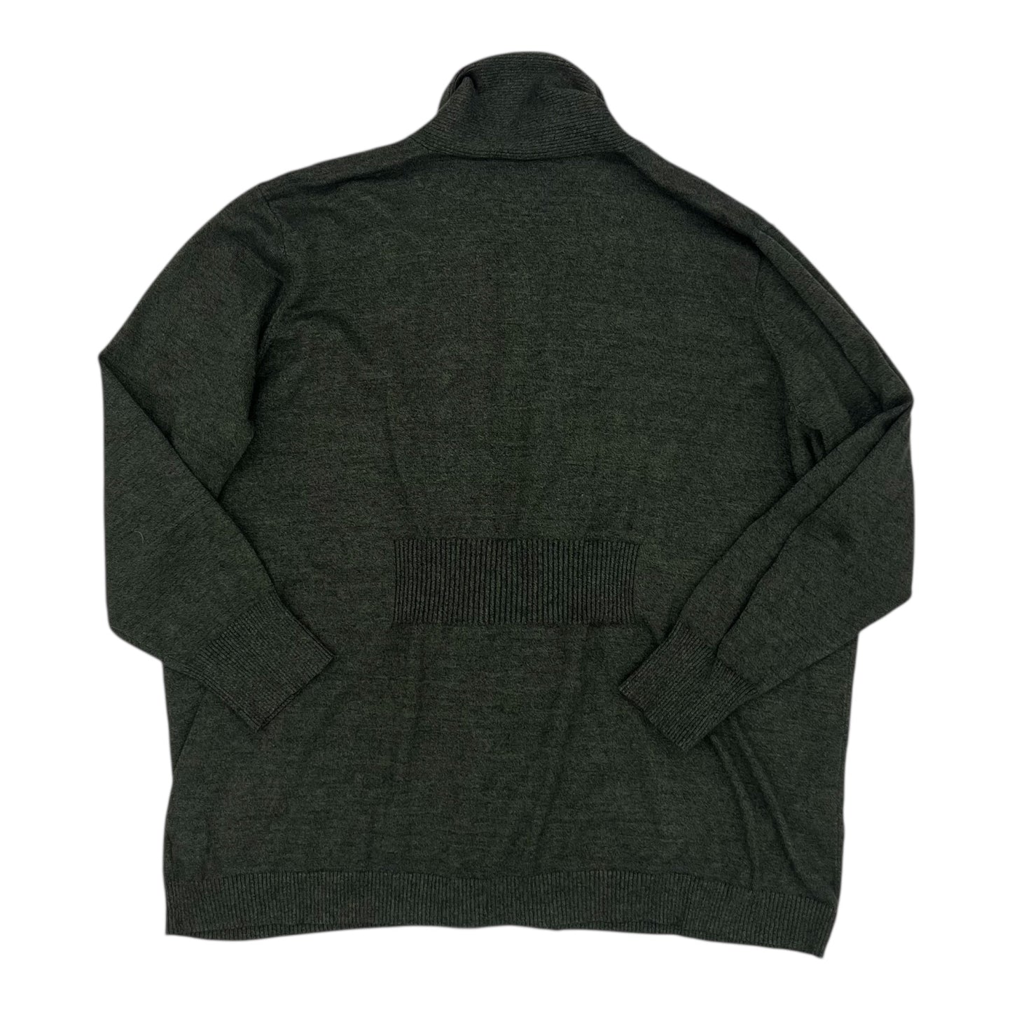 Sweater Cardigan By Faded Glory In Green, Size:4X
