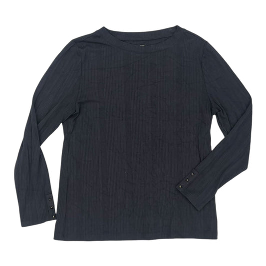 Blouse Ls By Loft In Grey, Size:Xl
