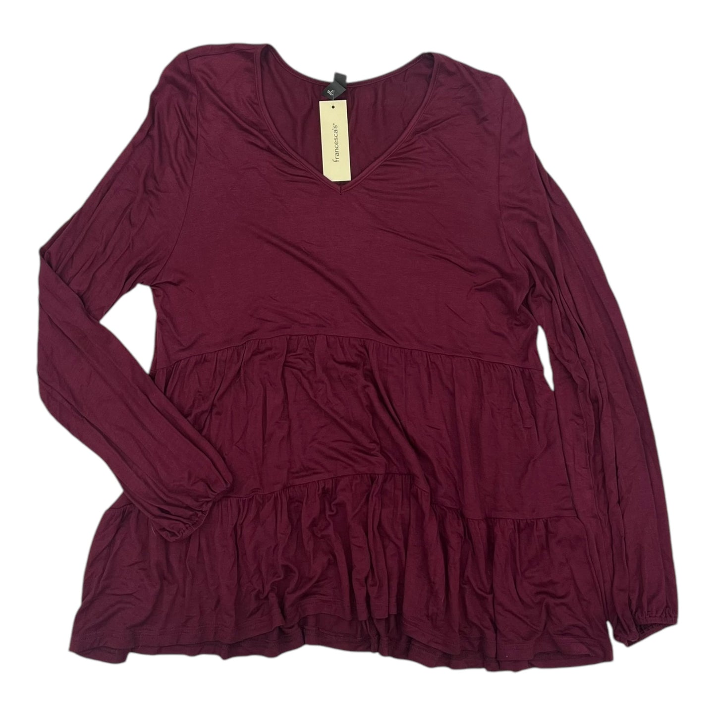 Top Ls By Alya In Maroon, Size:L