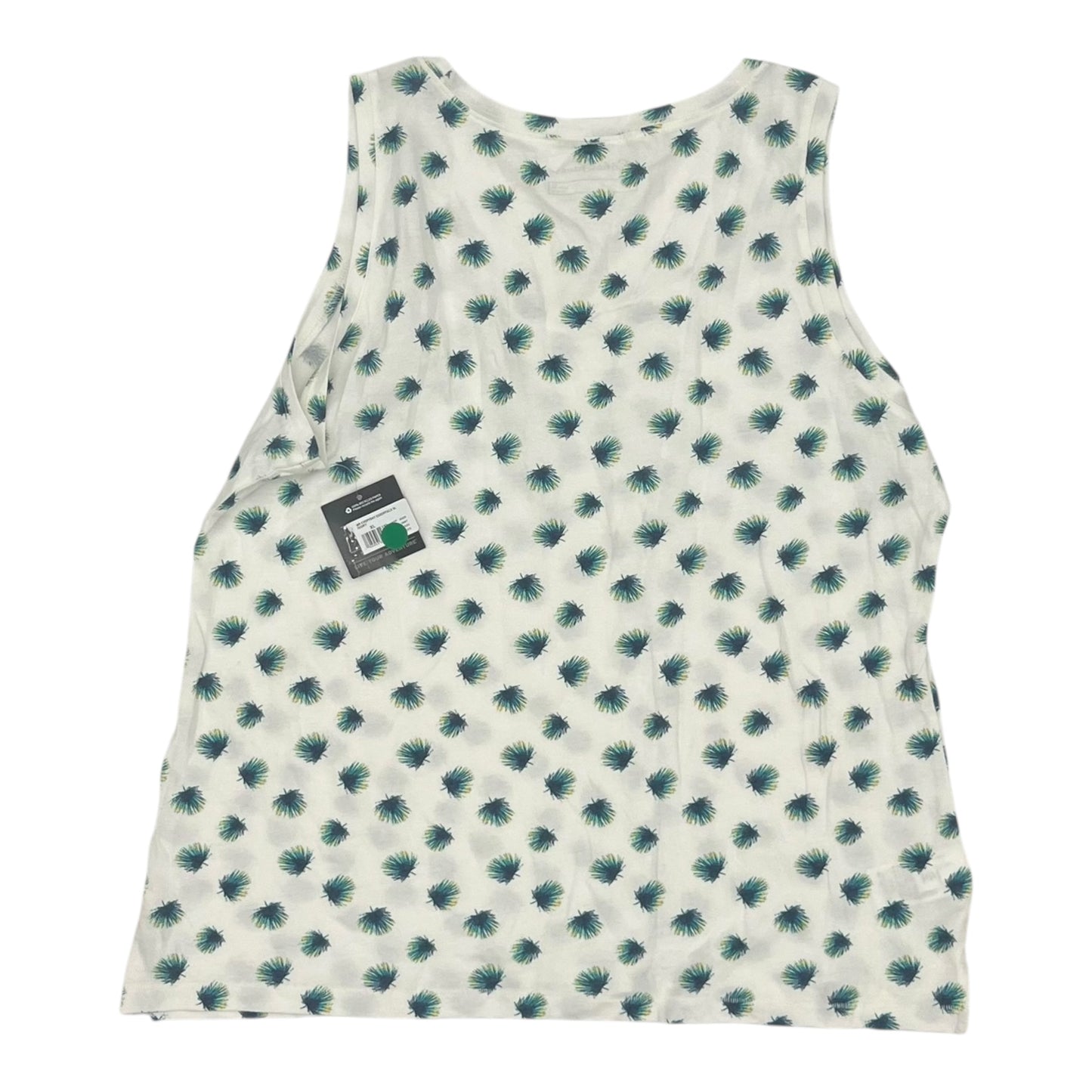 Top ss By Eddie Bauer In Green & White, Size:Xl