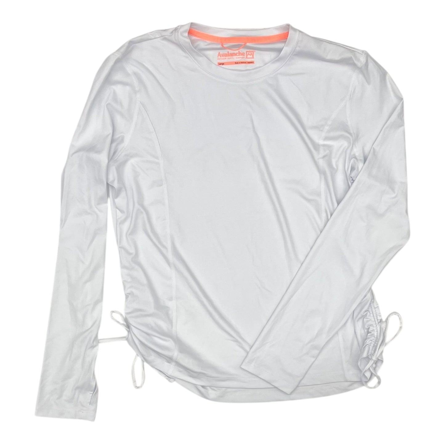Athletic Top Ls Crewneck By Avalanche In White, Size:L
