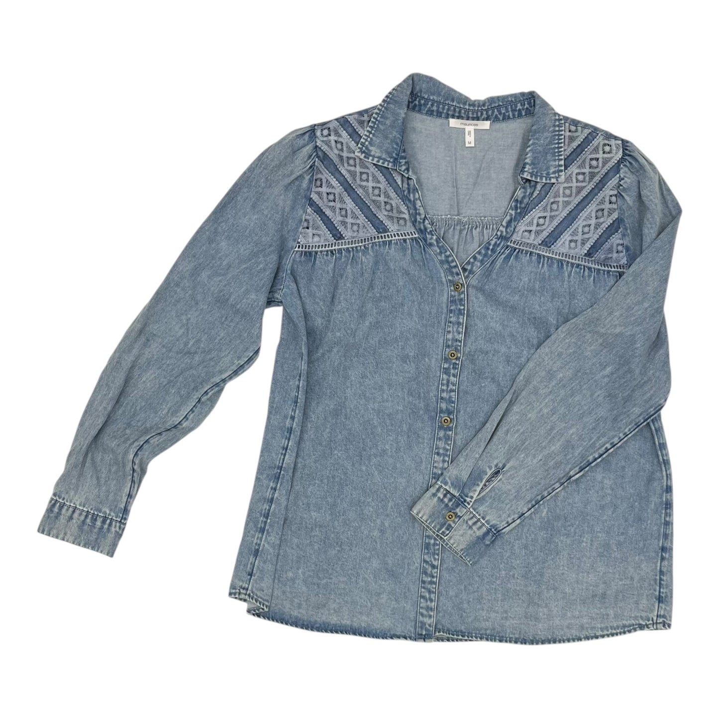 Top Ls By Maurices In Blue Denim, Size:M
