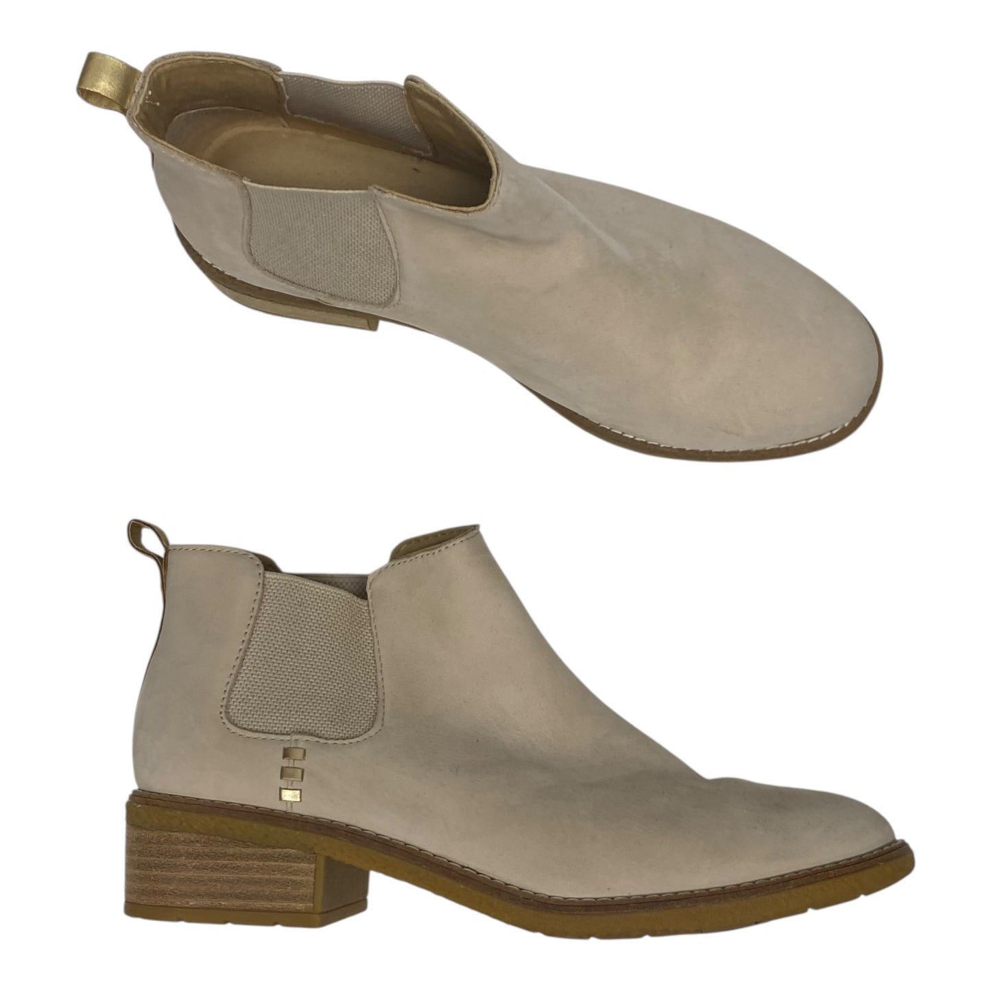 Boots Ankle Heels By Sperry In Cream, Size:9.5