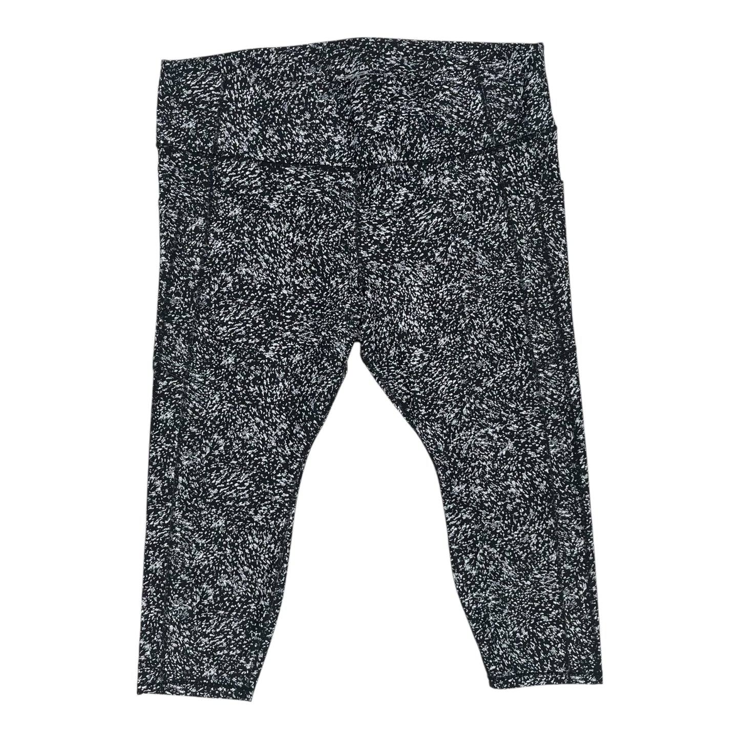 Athletic Leggings Capris By Athleta In Black & White, Size:3X