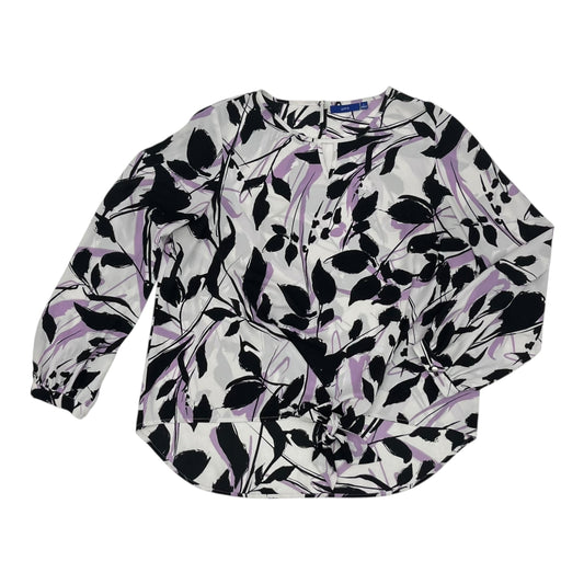 Blouse Ls By Apt 9 In Floral Print, Size:L
