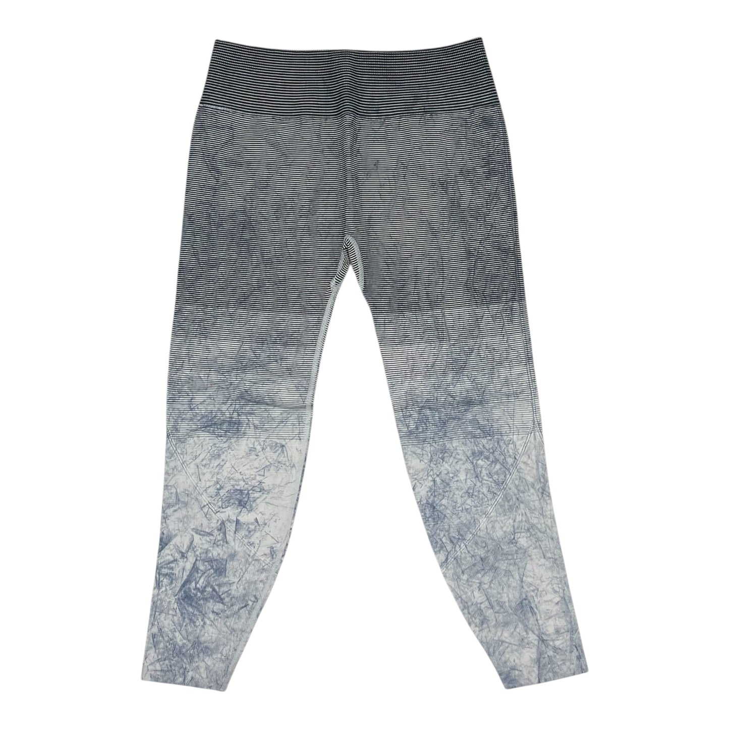 Athletic Leggings Capris By Lululemon In Blue & Cream, Size:L