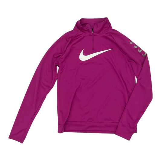 Athletic Top Ls Collar By Nike Apparel In Pink, Size:S