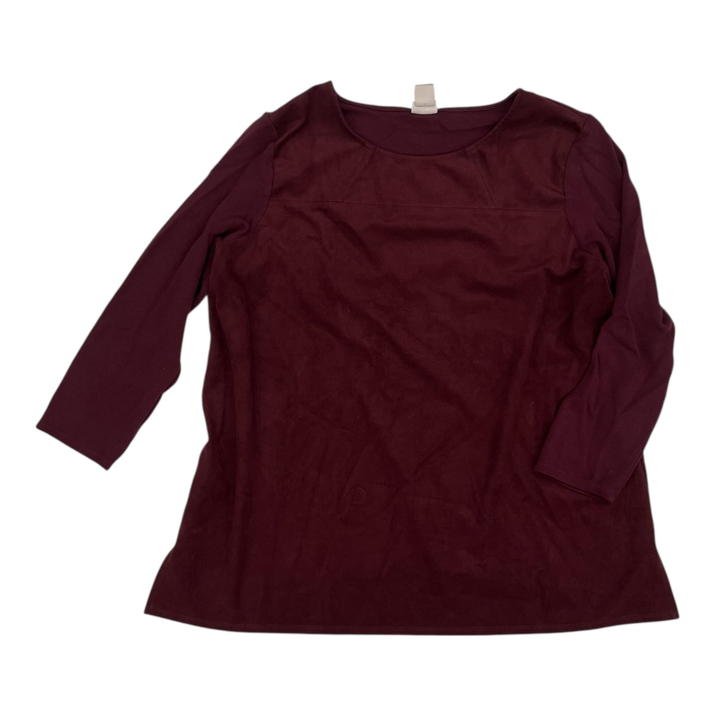 Top Ls By Chicos In Maroon, Size:Xl